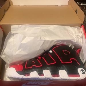 Brand New Nike Air More Uptempo “Red Toe” size 13